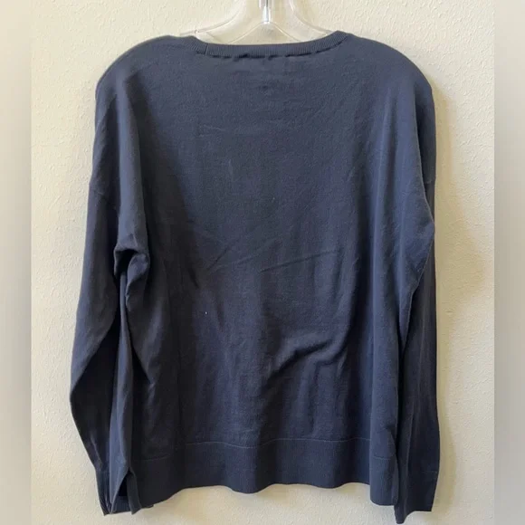 LOFT Blue-Gray Knit Lightweight Sweater - Picture 2 of 5